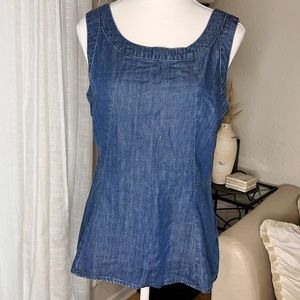 BANANA REPUBLIC Denim Sleeveless Top‎ Size 8 NWT